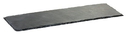 Stylische Schieferplatte "Ebony" rechteckig 15x45cm
