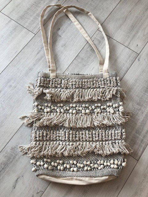 Hippie Tasche Fransentasche Shoppingbag aus 100% Baumwolle