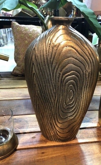 Colmore Vase Bodenvase Antik Gold mit Struktur  24x11x40 cm